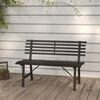 vidaXL Garden Bench 110 cm Steel Black