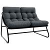 vidaXL Garden Furniture Black Powder-Coated Steel