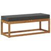 vidaXL Outdoor Stoolbench Solid Acacia Wood Natural and Anthracite