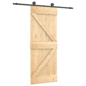 vidaXL Sliding Door 70 x 210 cm Solid Pine Wood (Untreated)