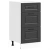vidaXL Kitchen Base Cabinet "Porto" Black Engineered Wood