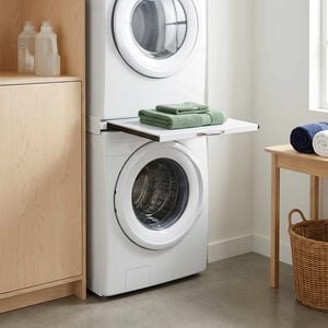 vidaXL Washing Machine Stacking Kit with Pull-Out Shelf