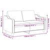 vidaXL 2-Seater Sofa Dark Grey 120 cm Fabric