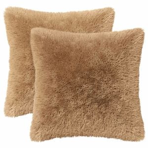 vidaXL Cushion with Pillow HEERLEN 2 pcs Taupe PV Fleece