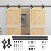 vidaXL Sliding Door 2 pcs 90 x 210 cm Solid Pine Wood