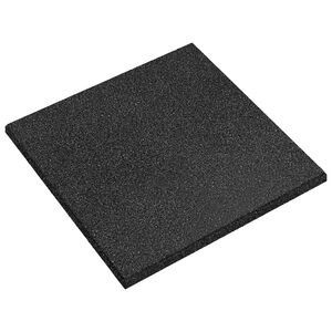 vidaXL Fall Protection Tiles 6 pcs Black 50 x 50 cm Rubber
