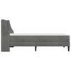 vidaXL Bed Frame with Mattress Dark Grey 107 x 203 cm Velvet