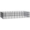 vidaXL Outdoor Dog Kennel Steel 46.08 m&sup2;
