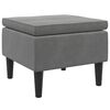 vidaXL Stool with Wooden Legs Dark Grey Velvet