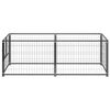 vidaXL Dog Kennel Black 200x100x70 cm Steel