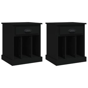 vidaXL Bedside Cabinets 2 pcs Black 43x36x50 cm