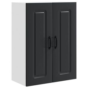 vidaXL Dishwasher Panel Kalmar Black 60 x 31 x 80 cm Engineered Wood