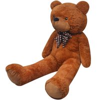 vidaXL XXL Soft Plush Teddy Bear Toy Brown 85 cm