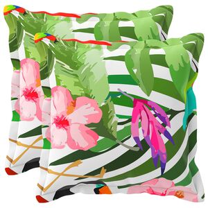 vidaXL Cushion Cover 2 pcs HOUTEN Black 40 x 40 cm Polyester
