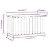 vidaXL Garden Storage Box Grey 129x67x65 cm