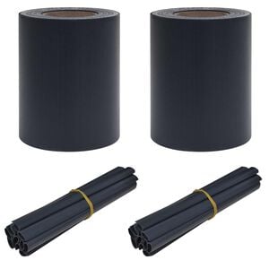 vidaXL Garden Privacy Screens 2 pcs Dark Grey 35 x 0.19 m PVC