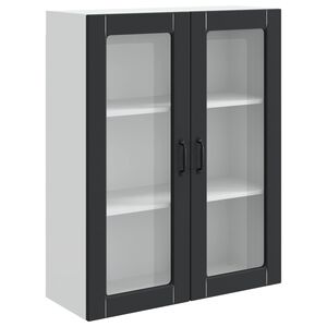 vidaXL Dishwasher Panel Kalmar Black 80 x 31 x 100 cm Engineered Wood