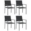 vidaXL 5 Piece Garden Dining Set Poly Rattan and Steel