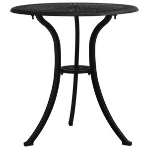 vidaXL Garden Table Black 62x62x65 cm Cast Aluminium