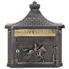vidaXL Wall Mounted Mailbox Bronze 40.5 x 16 x 45 cm Cast Aluminum