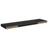 vidaXL Floating Wall Shelves 2 pcs Black 90x23,5x3,8 cm MDF