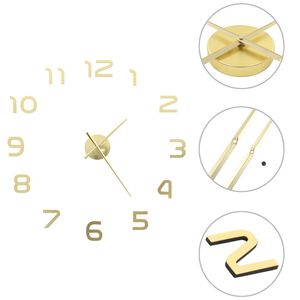 vidaXL 3d Wall Clock | High gloss gold | EVA (ethylene-vinyl acetate) | XXL