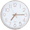 vidaXL Wall Clock | Rose gold rim and white dial | PP (polypropylene) | 30cm