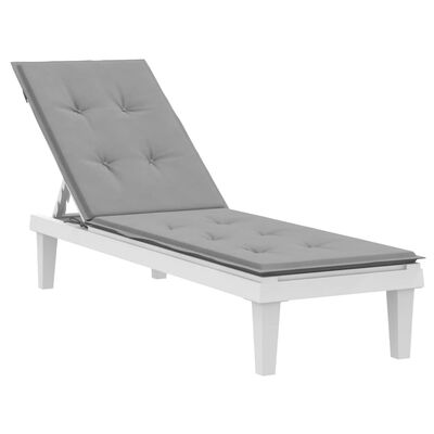 vidaXL Deck Chair Cushion Grey (75+105)x50x3 cm