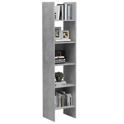 vidaXL Book Cabinet Concrete Grey 40x35x180 cm Engineered Wood
