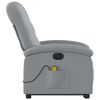 vidaXL Electric Stand up Massage Recliner Chair Light Grey Fabric