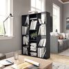 vidaXL Room Divider/Book Cabinet Black 100x24x140 cm Engineered Wood
