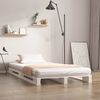 vidaXL Pallet Bed without Mattress White 100x200 cm Solid Wood