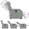 vidaXL Electric Stand up Massage Recliner Chair Light Grey Fabric