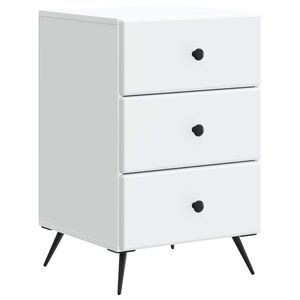 vidaXL Bedside Cabinet White 43 x 41 x 66.5 cm Engineered Wood