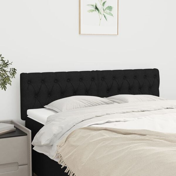vidaXL Headboards Black 160x7x78/88 cm Fabric