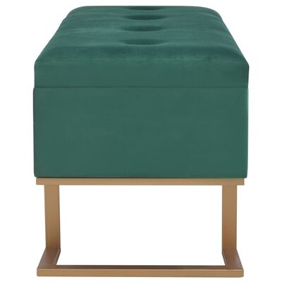 vidaXL Bench with Storage Compartment 105 cm Green Velvet