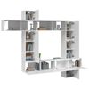 vidaXL 9 Piece TV Cabinet Set White Engineered Wood