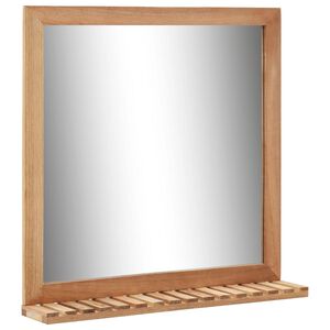 vidaXL Mirror | Natural | Solid walnut wood | Medium | Mirror