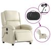 vidaXL Electric Massage Recliner Chair Cream Faux Leather