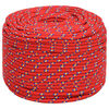 vidaXL Boat Rope Red 10 mm 100 m Polypropylene