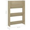 vidaXL Wall Shoe Cabinet Sonoma Oak 60x18x90 cm Engineered Wood
