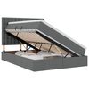 vidaXL LED Storage Bed with Mattress Dark Grey 137 x 190 cm Fabric