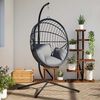 vidaXL Hanging Egg Chair Stand without Basket Anthracite Steel