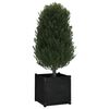 vidaXL Garden Planter Black 60x60x60 cm Solid Pinewood