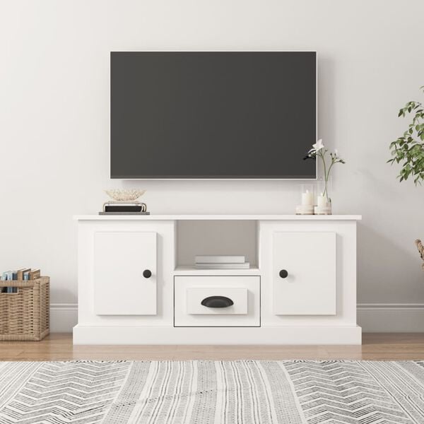 vidaXL TV Cabinet White 100x35.5x45 cm Engineered Wood