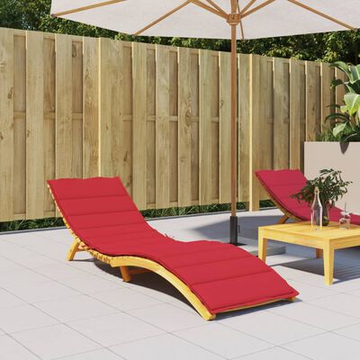 vidaXL Sun Lounger Cushion Red 200x70x3cm Oxford Fabric