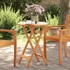 vidaXL Folding Garden Table Ø60x75 cm Solid Wood Acacia