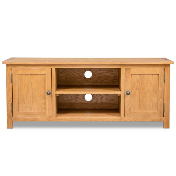 vidaXL TV Cabinet 120x35x48 cm Solid Oak Wood