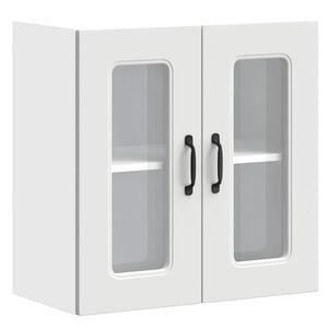 vidaXL Kitchen Wall Cabinet with Glass Door "Kalmar" White