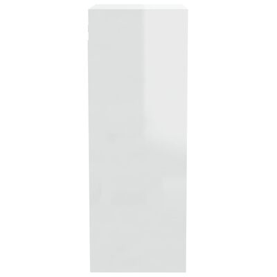 vidaXL Wall Cabinet High Gloss White 34.5x32.5x90 cm Engineered Wood